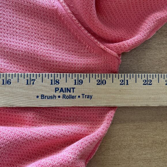 Tommy Bahama Reversible Sweater Small Petite V-Neck Pullover Coral Orange SP - Picture 10 of 13